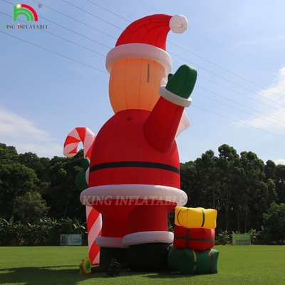 20ft 26ft 33ft Natal Dekorasi Luar Ruang Raksasa Santa Claus Inflatable Untuk Iklan