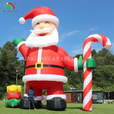 20ft 26ft 33ft Natal Dekorasi Luar Ruang Raksasa Santa Claus Inflatable Untuk Iklan