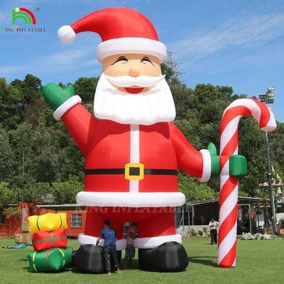 20ft 26ft 33ft Natal Dekorasi Luar Ruang Raksasa Santa Claus Inflatable Untuk Iklan