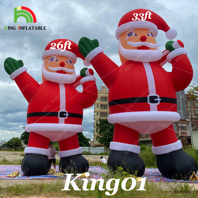 20ft 26ft 33ft Iklan Santa Claus Inflatable Untuk Dekorasi Pesta Natal