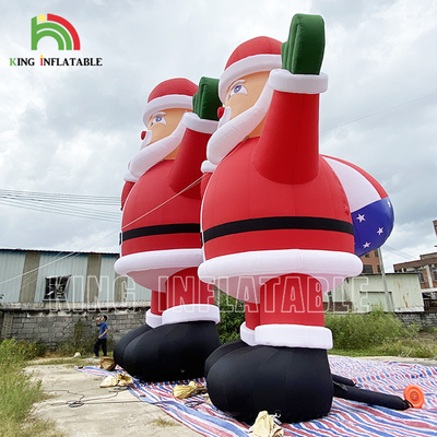 20ft 26ft 33ft Iklan Santa Claus Inflatable Untuk Dekorasi Pesta Natal