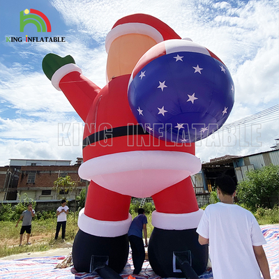20ft 26ft 33ft Iklan Santa Claus Inflatable Untuk Dekorasi Pesta Natal