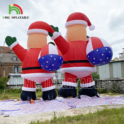 20ft 26ft 33ft Iklan Santa Claus Inflatable Untuk Dekorasi Pesta Natal
