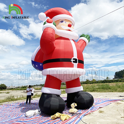20ft 26ft 33ft Iklan Santa Claus Inflatable Untuk Dekorasi Pesta Natal