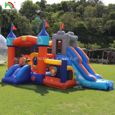 Commercial Inflatable Bounce Combo House Jumping Castle dengan Slide & Ball Pit Inflatable Jumping Bouncy Castle untuk Anak-anak