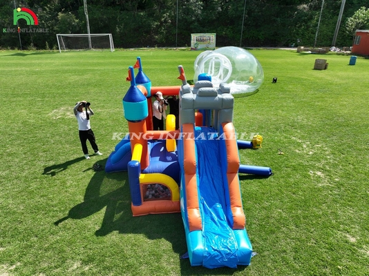 Commercial Inflatable Bounce Combo House Jumping Castle dengan Slide & Ball Pit Inflatable Jumping Bouncy Castle untuk Anak-anak