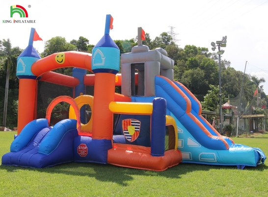 Commercial Inflatable Bounce Combo House Jumping Castle dengan Slide & Ball Pit Inflatable Jumping Bouncy Castle untuk Anak-anak