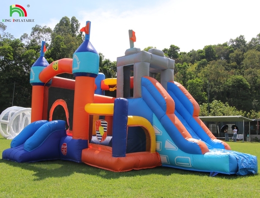 Commercial Inflatable Bounce Combo House Jumping Castle dengan Slide & Ball Pit Inflatable Jumping Bouncy Castle untuk Anak-anak