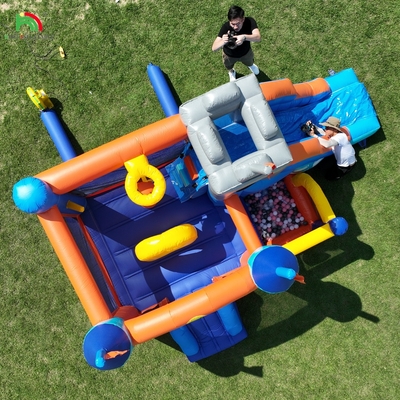 Commercial Inflatable Bounce Combo House Jumping Castle dengan Slide & Ball Pit Inflatable Jumping Bouncy Castle untuk Anak-anak