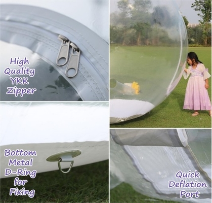 10FT Inflatable Snow Globe 0.5mm PVC Dekorasi Natal Raksasa Transparan Inflatable Bubble Igloo Tent