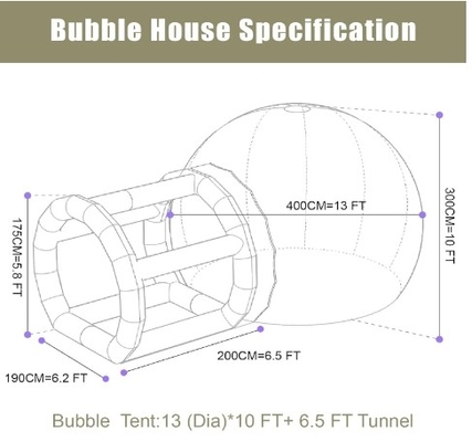 Tenda Gelembung Luar Ruangan transparan Crystal Dome Tenda Gelembung Ledakan Dengan Balon untuk pernikahan