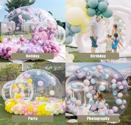 Tenda Gelembung Luar Ruangan transparan Crystal Dome Tenda Gelembung Ledakan Dengan Balon untuk pernikahan