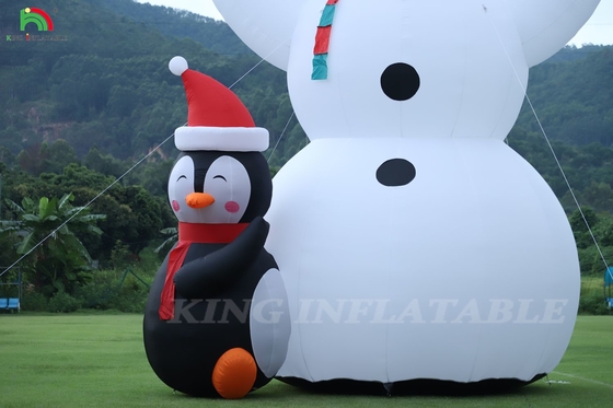26/33FT Outdoor Christmas Snowman Inflatable Giant Inflatable Snowman dengan Blower untuk Natal Liburan Indoor Outdoor Party Dekorasi Taman