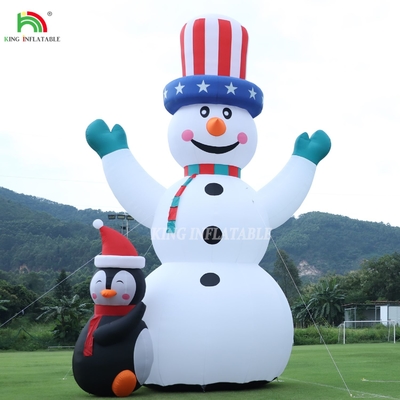 26/33FT Outdoor Christmas Snowman Inflatable Giant Inflatable Snowman dengan Blower untuk Natal Liburan Indoor Outdoor Party Dekorasi Taman