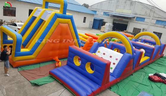 Extreme Insane Inflatable Obstacle Course Dewasa Extreme Inflatable Large Assault Obstacle Course