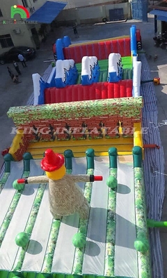 Komersial Bounce House Game Dewasa Course Hambatan Anak-anak Olahraga Aktivitas Inflatable Course Hambatan Inflatable Untuk Dewasa