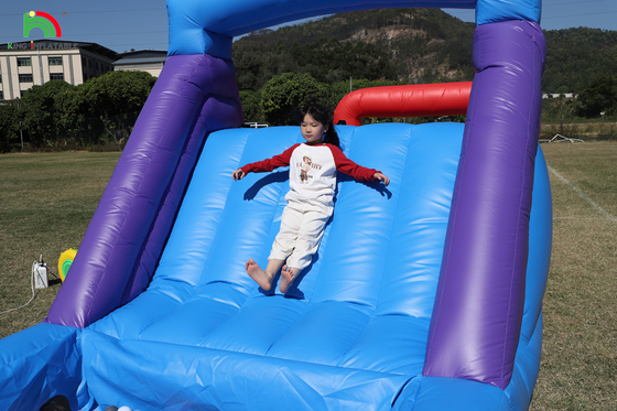 Outdoor Commercial Inflatable Bouncer Combo Bounce House Kids Party Bouncy Castle dengan Slide Ball Pit Climbing Obstacle Blower