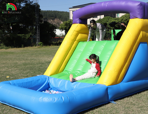 Bouncer Inflatable Combo Obstacle Course Bounce Castle Rumah Dengan Slide Ball Pit Climbing Obstacle Blower