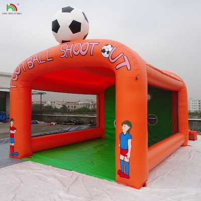 Carnival Inflatable Football Toss Game, menembak sepak bola inflatable