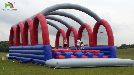 PVC Tarpaulin 5k Penghalang Inflatable Course Combo Large Slide Interaktif Penghalang Inflatable Dewasa