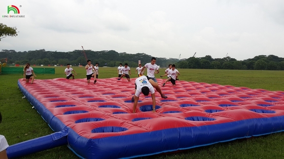 Persaingan Challenge Inflatable Bounce Obstacle Course PVC Mattress Running Inflatable Course Peralatan Untuk Acara