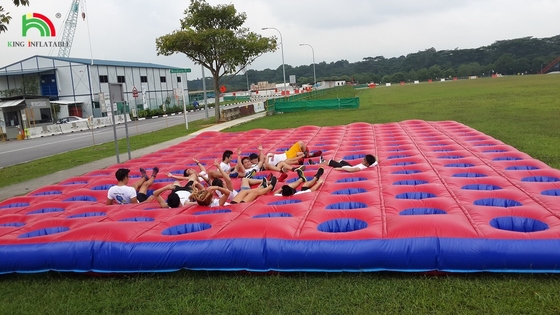 Persaingan Challenge Inflatable Bounce Obstacle Course PVC Mattress Running Inflatable Course Peralatan Untuk Acara