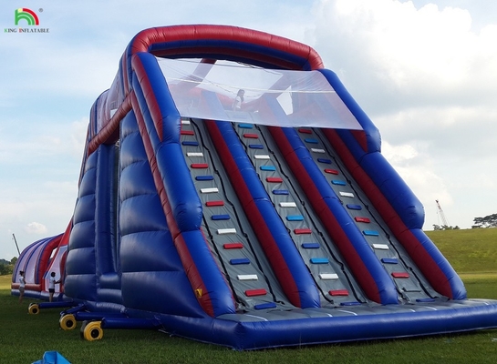 Komersial Outdoor Inflatable Obstacle Course Tantangan Dewasa Inflatable Climb Bounce House Olahraga Game
