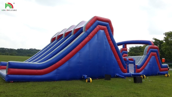 Disesuaikan Inflatable Climbing Wall Bouncy Castle Slide Hambatan Hiburan Produk Olahraga Inflatable Land Hambatan Course