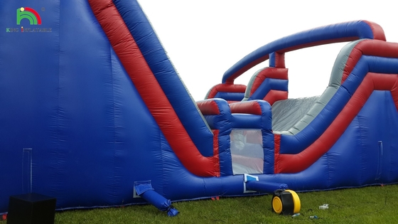 Disesuaikan Inflatable Climbing Wall Bouncy Castle Slide Hambatan Hiburan Produk Olahraga Inflatable Land Hambatan Course