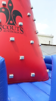 Popular Outdoor Mobile Hiburan udara Menantang Permainan Inflatable Menekuk Menara Rock Menekuk Dinding untuk Anak-anak Indoor