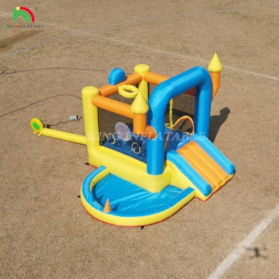 Anak-anak Bounce House Combo Partai Toddler Bouncy Castle dengan Slide Pool Basket Dartboard Trampoline