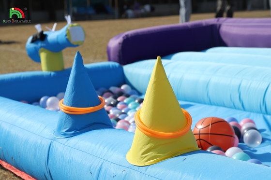 Kombo Rumah Bounce Inflatable Dengan Slide Mendaki Tembok Hambatan Trampolin Bola Pit Pool