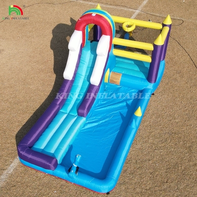 Kombo Rumah Bounce Inflatable Dengan Slide Mendaki Tembok Hambatan Trampolin Bola Pit Pool