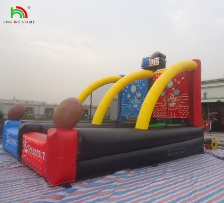 Outdoor Inflatable Fun Games Olahraga Quarterback Blitz Inflatable Football Toss Game