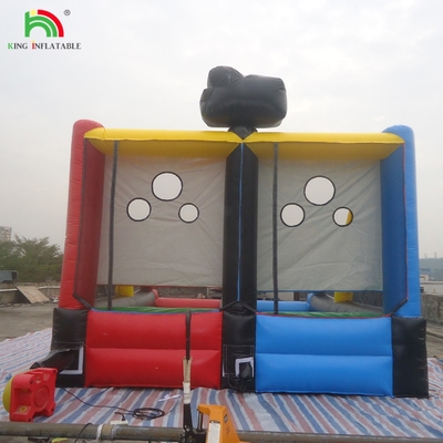 Outdoor Inflatable Fun Games Olahraga Quarterback Blitz Inflatable Football Toss Game