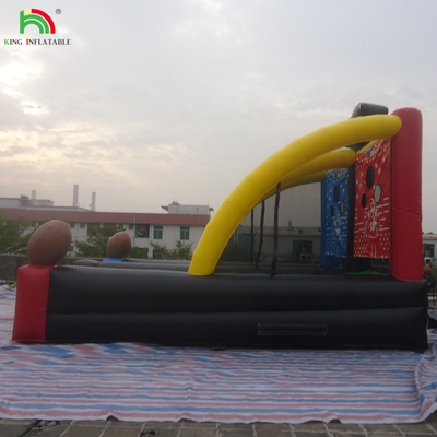 Outdoor Inflatable Fun Games Olahraga Quarterback Blitz Inflatable Football Toss Game