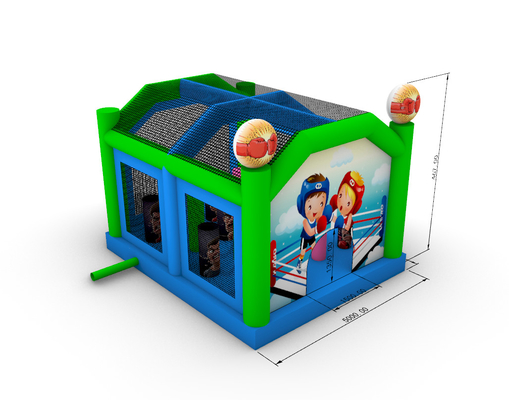Inflatable Fighting Arena Dewasa Anak-anak Taman Trampolin Inflatable Gladiator Joust Battle Game Bounce Castle