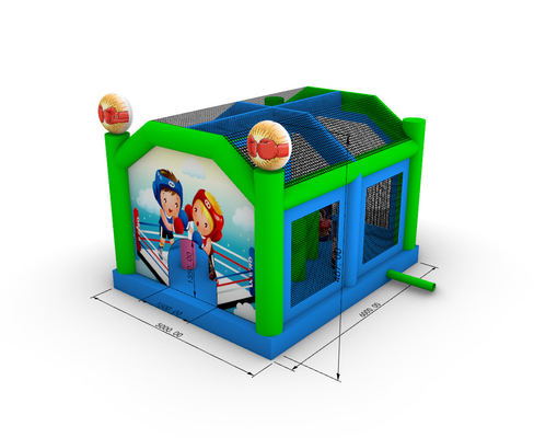 Inflatable Fighting Arena Dewasa Anak-anak Taman Trampolin Inflatable Gladiator Joust Battle Game Bounce Castle