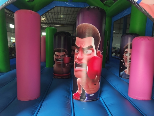 Inflatable Fighting Arena Dewasa Anak-anak Taman Trampolin Inflatable Gladiator Joust Battle Game Bounce Castle