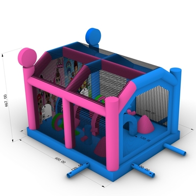 Commercial Inflatable Bounce House Castle Combo Inflatable Bouncy Jumping Castle dengan Trampoline rintangan