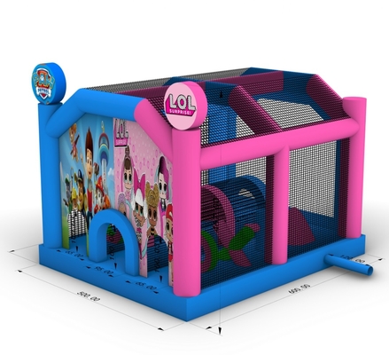 Commercial Inflatable Bounce House Castle Combo Inflatable Bouncy Jumping Castle dengan Trampoline rintangan