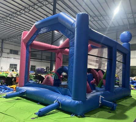Commercial Inflatable Bounce House Castle Combo Inflatable Bouncy Jumping Castle dengan Trampoline rintangan