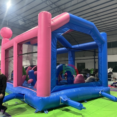 Commercial Inflatable Bounce House Castle Combo Inflatable Bouncy Jumping Castle dengan Trampoline rintangan