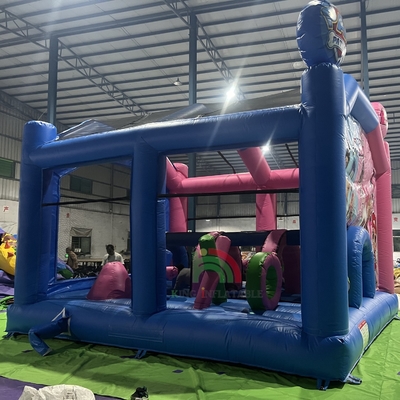 Commercial Inflatable Bounce House Castle Combo Inflatable Bouncy Jumping Castle dengan Trampoline rintangan