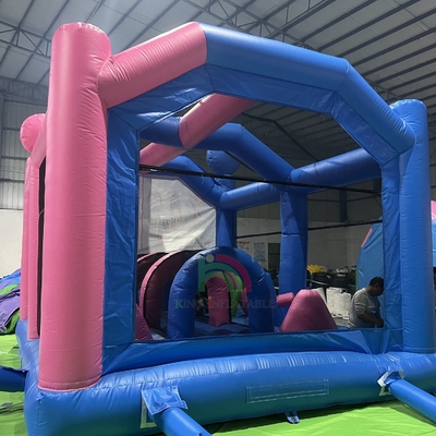 Commercial Inflatable Bounce House Castle Combo Inflatable Bouncy Jumping Castle dengan Trampoline rintangan