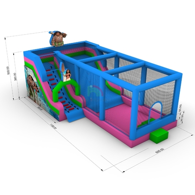 Commercial Grade PVC Besar Air Slide Bounce House Combo Bouncy Castle