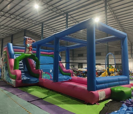 Commercial Grade PVC Besar Air Slide Bounce House Combo Bouncy Castle