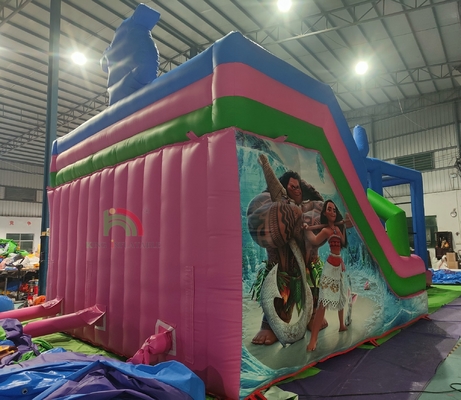 Outdoor Commercial Grade PVC Besar Air Slide Bounce House Combo Bouncy Castle