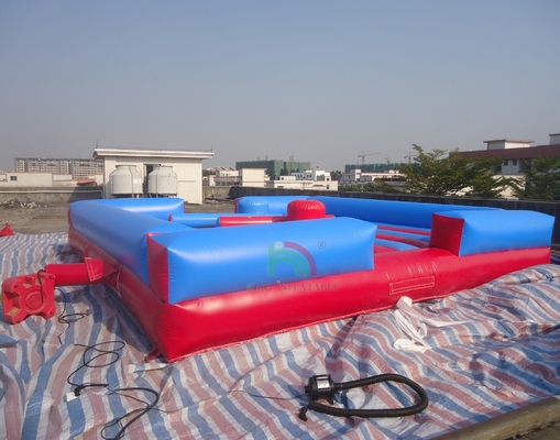 Kualitas tinggi PVC Inflatable Jousting Arena Anak-anak Gladiator Lapangan Perjuangan dengan tongkat Termasuk Blower untuk Trampolin Parks