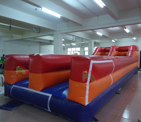 Outdoor Inflatable Bungee Run Game untuk Dua Orang Challenge Race Dual Lanes Interactive Inflatable Games
